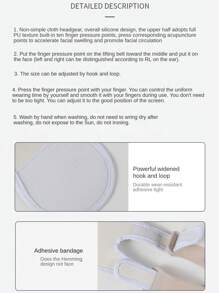 1 Stück Silikon V-förmige Gesichtslifting Maske, physikalische Gesichtslifting Doppelkinn Band, hautfarbene straffende und schlankmachende Schlafmaske