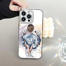1 pièce Étui de protection pour téléphone avec motif maman tenant un enfant, lentille noire mate anti-chute, compatible avec iPhone 16 Pro Max, 15/14 Plus, 13/12/11, série étanche, antichoc, résistant aux rayures - Multicolore - Voir 5