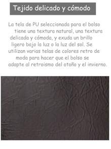 Bolso bandolera para mujer, bolso bandolera, bolso bandolera de PU, adecuado para mujer, bolso cruzado de color sólido, bolso pequeño con cremallera, billetera para teléfono móvil, bolso mensajero (color: negro, burdeos, verde, granate, caramelo) - Negro - Ver 7