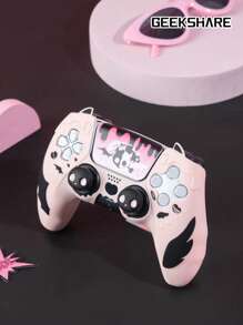 GeekShare 4pcs Skull & Demon Silicone Controller Grip Covers, With 2 Thumb Grip Caps And 1 Sticker - hồng - Xem 9