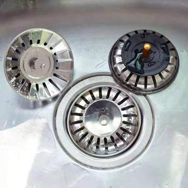 Filtro de substituição de aço inoxidável 1/2 peças 80 mm para pia de cozinha, escorredor de água, rolha de drenagem, filtro, decoração de banheiro, decoração de outono, volta às aulas