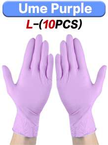 100/50/30/10pcs Prune Disposable Nitrile Gloves, Waterproof, Oil-Proof, Thick, Suitable For Kitchen, Beauty, Household, Suppliers For Kitchen, Bathroom, Home Cleaning, Household Products