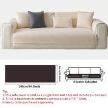 1PC Solid Color Simple Striped Design Non-Slip Sofa Cover, All-Season Home Decoration Sofa Pad, Suitable For Home, Bedroom, Study, Living Room And Office Gifts Birthday Graduation Couch Cover Sofa Covers Room Decor Living Room Decor