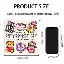 (Original, Papel grueso mejorado, 120g Páginas interiores gruesas, Versión 2025, 7.9*7.9 pulgadas, 24 Páginas, Impresión de un solo lado) 1 pieza Libro para colorear para adultos con tema de relajación, con hermosos patrones y líneas claras, adecuado como regalo para el Día de San Valentín, cumpleaños, Pascua y otras fiestas, una excelente manera de relajarse