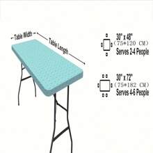 6ft Waterproof Outdoor Tablecloth With Elastic Edge - Ideal For Camping, Picnics And Garden Parties - Durable Polyester