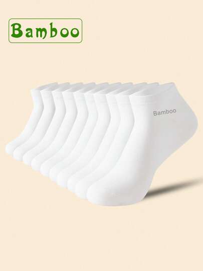 5 par högkvalitativa korta strumpor av bambufiber för män Svettabsorberande deodorant för män Business Casual Formella ankelstrumpor för man present Svart Vit Grå Sox 39-45