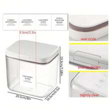 Laundry Room Storage Container With Lid For Storing Laundry Balls, Dryer Balls, Powder, Fragrance Beads, Household Organizing Storage Box