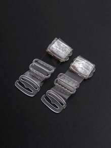 10pcs Transparent Bra Straps Invisible Underwear Strap Detachable Adjustable Shoulder Strap Elastic Silicone Non Slip Intimates Accessories - Clear - View 6