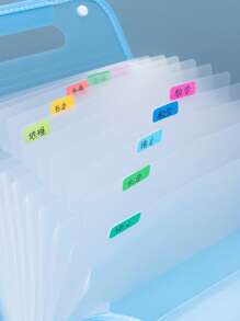 手风琴式文件收纳盒，多层标签文件整理盒，适用于A4纸张，可用于家庭和办公室文件整理和收据存放，是返校和学习用品的必备品。 - 彩色 - 查看 6