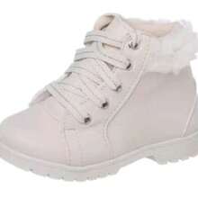 Bota Infantil Menina Pelinho Estilosa Confortável Bloguerinha - Bege - Visão 2