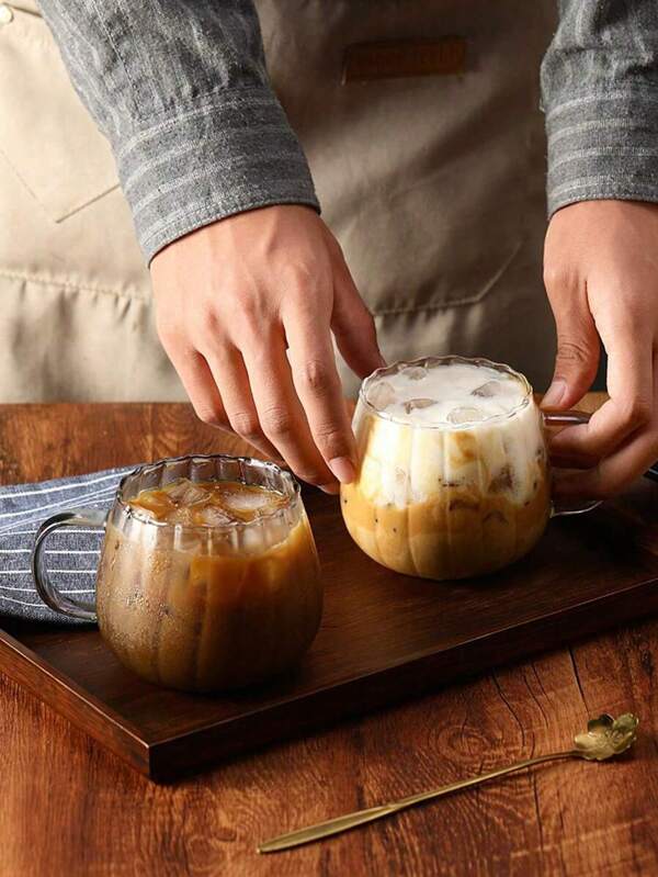 1pc Glass Pumpkin Cup, Coffee Cup, Clear Glass, Breakfast Cup, Milkshake Cup, Juice Cup, Milk Cup, Clear Cup Drinking Cup, Latte Cup, Espresso Cup, Cappuccino Cup, Latte Cereal Yogurt Drink Cup, Milk Cup Fashion Cup Multi-Purpose Cup Clear Soup Cup, Drink Mug Mug Cute Pumpkin Halloween Coffee Mug Home Office