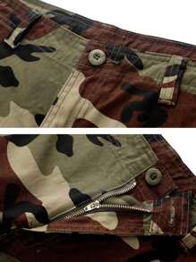 Cargo Shorts For Men Relaxed Fit, Cotton Twill Outdoor Men's Casual Work Shorts With 6 Pockets