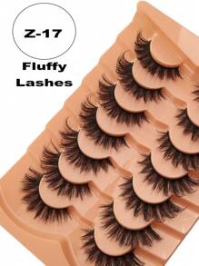 7 Pairs Cartoon Eyelashes Wet Look Natural Look Makeup Manga Lashes Anime False Eyelashes Natural Look Fake Lashes Wet Wispy Eyelashes Extension Makeup Tool Soft Faux Mink Lashes Fashion Thick Extension Set Strip Lashes, Lashes, Eyelashes, Fake Lashes - Cat Eye Lashes - View 8