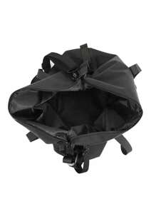 Large Capacity Tote Bag With Dual Handles And Zipper, Nylon Business Briefcase Suitable For Work, Gym, Travel For Men, Fitness Essential Big Bag Camping Shopping Bag Gym Bag Travel Bags Beachweekend Bag Vacation Bags For Travel - Black - View 5