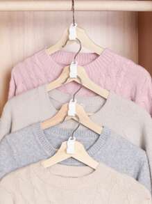 10/20 pièces Cintres de vêtements en plastique épaissi avec connecteurs crochets empilables, pour l'organisation des armoires, des salles de bain et des retours à l'école