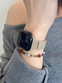 1 PIEZA Correa de reloj magnética de silicona unisex compatible con relojes inteligentes de 42 mm, 38 mm, 40 mm, 41 mm, 44 mm, 45 mm, 46 mm, 49 mm como regalo de vuelta al colegio, adecuado para Series Ultra2, Ultra SE2, SE 10, 9, 8, 7, 6, 5, 4, 3, 2, 1