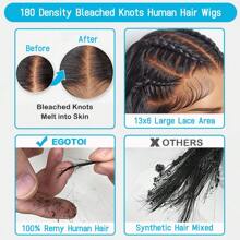bling hair 13x4 13x6 Deep Wave Lace Front Wigs Human Hair Pre Plucked 180% Density 5x5 6x4 9x6 Glueless Human Hair Wigs Pre Plucked Deep Curly Lace Closure Wigs For Women With Baby Hair Bleached Knots - màu đen - Xem 9