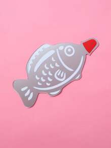 1PC Sojasaus Vis Spiegel Sushi Vis Spiegel Thuis Ambachten Ornamenten Creatieve Decoratieve Spiegel Muurdecoratie