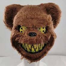 1pc Bear Face Plush Mask, Random Color And Style, Suitable For Holiday Parties, Masquerades - Multicolor - View 4