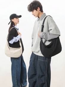 [Brand] Similar New Large Capacity Waterproof Sling Bag Casual Versatile Shoulder Bag, Fashion Student School Work Travel Couple Clutch - Multicolor - View 2