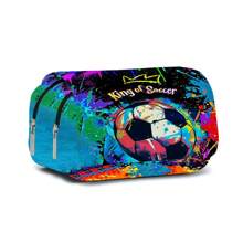 Pencil Case For Boys And Girls, Double-Sided Pattern Pencil Case, Large Storage Wallet Card Case,Compartment Pencil Case For School Students , Back To School Gifts