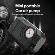 Carsun Mini Convenient 12V Car Air Compressor With Bright Night Lighting, Mechanical Tire Inflator - Wireless - View 2