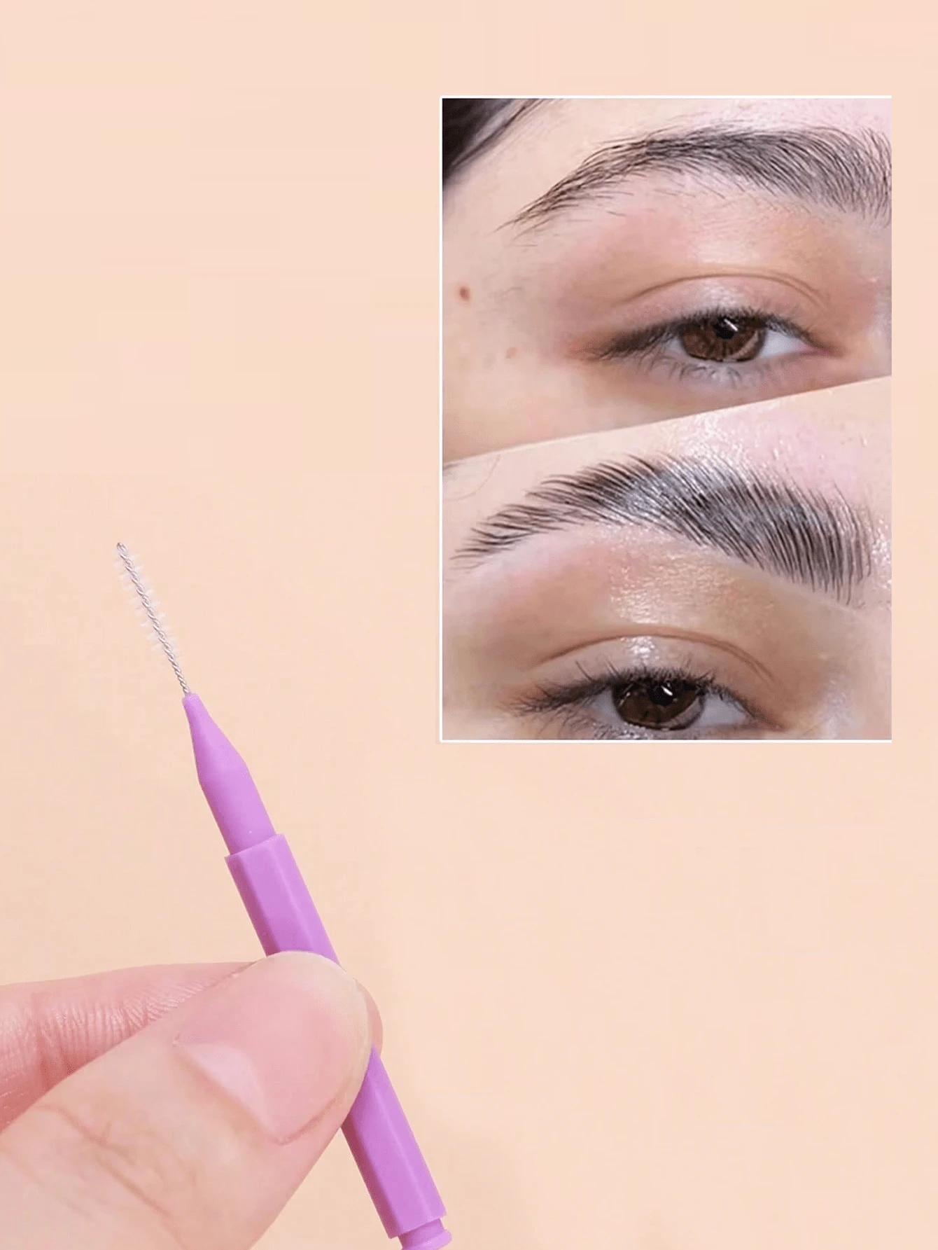 5/20/50/100/200pcs Mini Eyebrow Brushes With Caps, Eyebrow Shaping Brushes, Eyelash Brushes, Eyebrow & Eyelash Filling, Brow & Lash Lifting And Dyeing Tools, Brow & Lash Combs, Eyelash Extension Brushes