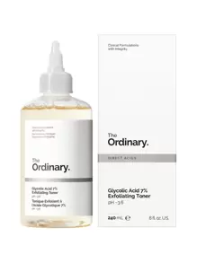 The Ordinary The Ordinary Glycolic Acid 7% Exfoliating Toner 240ml(Exfoliante,Antienvejecimiento, hidratación, control de aceite, poros meticulosos, blanqueamiento, reparación calmante