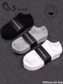 1/3/5/10/20 Pairs Of Men's Short Socks,Cotton Socks,Invisible Socks,Grey Socks,Autumn/Winter/Spring/Fall/Summer Socks,Breathable, Moisture Wicking, Sports, Business, Leisure, And Seasonal Socks - Multicolor - View 7