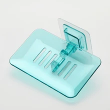 1 caixa de sabonete transparente para pendurar na parede com drenagem, suporte para sabonete transparente com dreno, prateleira para banheiro, caixa para armazenamento de sabonete, caixa para armazenamento de sabonete sem instalação de sabonete, bandeja de plástico para sabonete de volta às aulas