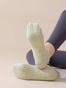 1/3/6/8双/包随机款 女春夏薄款透气运动防滑运动袜马卡龙色适合瑜伽普拉提防滑硅胶袜居家健身跑步袜短袜 - 彩色 - 查看 3