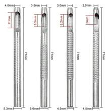 Juego de 4 perforadores de agujeros para cinturones (2.5 mm + 3 mm + 3.5 mm + 4 mm) Kit de perforadores de agujeros redondos para, correas de reloj, bolsas de cinturón, herramientas manuales galvanizadas multiusos para bricolaje