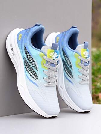 轻便透气休闲网眼跑步鞋，男士舒适户外训练运动鞋，防滑耐用运动鞋，适合公园锻炼