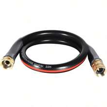 Garden Hose 100 Ft,Ultra Durable Water Hose, 5/8 Inch Regular Hose With Solid Brass Connector For All-Weather Outdoor, Car Wash, Lawn, Black - Black - View 1