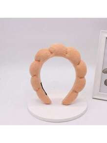 1 pieza Diadema con forma de nube simple de esponja para mujeres, diadema de verano para lavado de cabello y peinado, accesorios rosas, diadema, diadema para el cabello, diadema para el cuidado de la piel