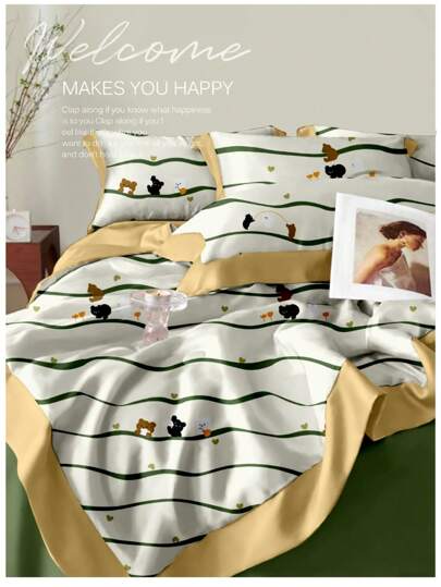 200cm*230cm  Muy suave, muy cómodo, una colcha de 1.5kg patrón de color aleatorio.