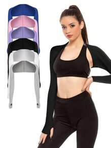 1pc 高尔夫防晒斗篷袖套户外男女运动骑行冰丝线肩袖 - 彩色 - 查看 1