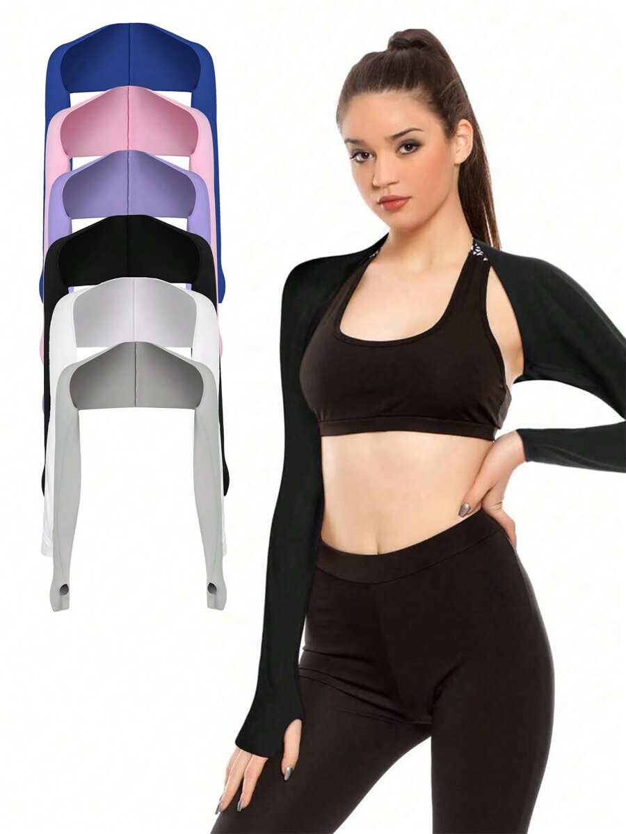 1pc 高尔夫防晒斗篷袖套户外男女运动骑行冰丝线肩袖 - 彩色 - 查看 1