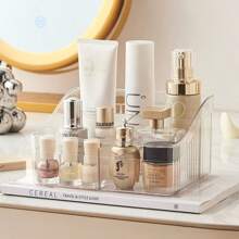 1 buc. Cutie de depozitare pentru articole de papetărie de birou, acrilic, de lux, ușoară, cutie de depozitare pentru produse cosmetice, masă de toaletă, baie, ruj, suport pentru îngrijirea pielii, cutie de machiaj