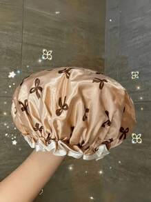 2 PIEZAS Gorro de satén lujoso y sedoso con cordón ajustable - Gorro protector de cabello ligero para comodidad durante toda la noche, cuidado del cabello y ducha - Ideal para mujeres y hombres, decoración del hogar y del baño, decoración de otoño, vuelta al colegio