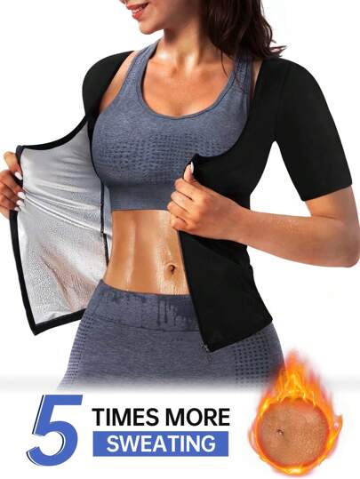 轻质透气拉链前背心，速干吸汗，塑形和燃烧脂肪，专为健身而设计，是春季健身房必备品