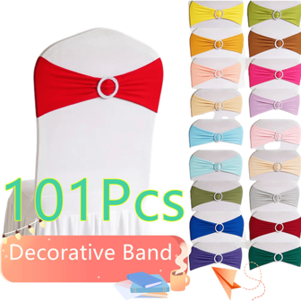10/50/101pcs Multi-Color Bowknot Chair Sash, Buckle Slider Glitter, Chair Makeover, Chair Cover, Tablecloth, Dining Chair Cover, Chair Slipcover, Universal Chair Cover, Furniture Cover, Seat Cover, Sofa Cover, Office Chair Cover, Cushion, Decoration For Dining Room, Living Room, Wedding, Party, Conference, Banquet, Birthday, Home, Back To School, Christmas, Halloween, Table Decor, Room Decor, Christmas Decoration