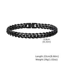 1 Stück minimalistisches Edelstahl Panzerkette Armband, Silber/Gold/Schwarz, modisches Geschenk für den besten Freund des Mannes