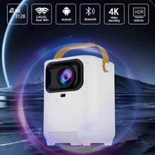 NetHong New Projector For Home Wall Projection 1080p Ultra HD Bedroom Projection TV UK - White - View 1
