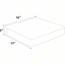 Set Of 2 Beige 19 X 19 X 3 Inch Rainproof Outdoor Chair Cushions, 3-Year Fade Resistant, With Removable Cover And Adjustable Ties, For Garden Sofa Couch​