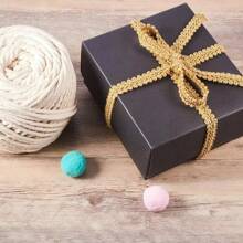 5 Meter 1 cm DIY Spitzen Borte Bänder Handwerk goldener silbriger Tausendfüßler geflochtene Spitzen Abschluss Hochzeitsgeschenkverpackung Nähzubehör Kleidung Party Dekoration