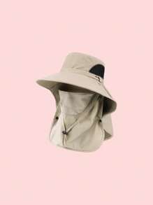 1pc Unisex Sunproof Sun Hat With Neck Cover, Breathable Fishing Hiking Bucket Hat Outdoor Spring Summer, Camouflage Pattern Random