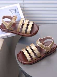 Children Flat Sandals/Fashion Princess School Campus Party Lightweight Open Toe Sandals - Gold - View 3