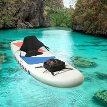 Multifunctional Swivel Seat With Backrest And Lumbar Support For Surfboard, Kayak, Fishing, Inflatable Boat, Aluminum Alloy Frame, Thick Webbing, Beach Essentials, Beach Accessories, Pool Float - Black - View 5