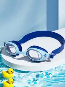 2副/套 儿童卡通泳镜，小镜框，防水防雾高清专业泳镜，男女通用，泳帽套装，潜水装备